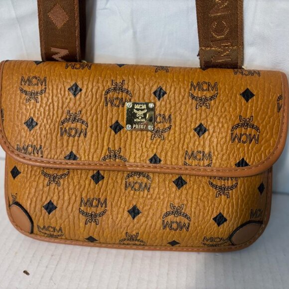 MCM #P8767 Shoulder Bag/Purse   Cognac color w/Dust cover NEW - Picture 2 of 12